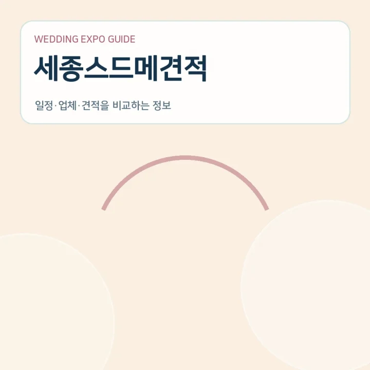 세종스드메견적
