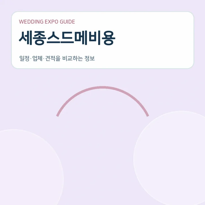 세종스드메비용